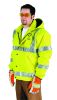 Picture of Mcr Safety Lum- Insulated Poly- Bomber Jacket- Fluor Lime Part# - Bmrcl3Ll