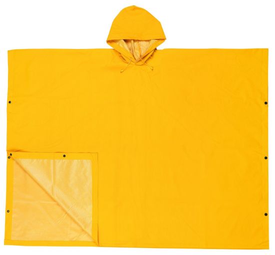 Picture of Mcr Safety Schooner Ii- .35Mm- Pvc/Poly- Poncho- Yellow Part# - 2000