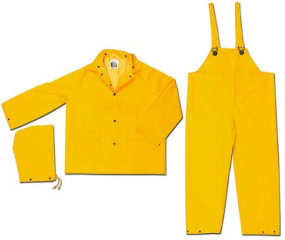 Picture of Mcr Safety Classic .35Mm Pvc/Poly Suit 3 Pc No Fly Yellow Part# - 2003Fm