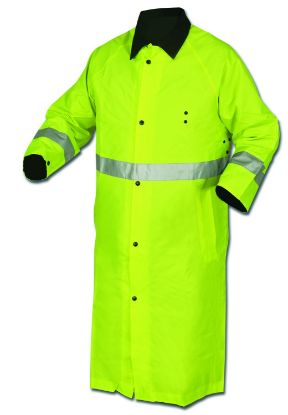 Picture of Mcr Safety Lum .54Mm Nyl/Pvc Rev Coat Lime/Blk 2" Slvr Stri Part# - 7368Crxl