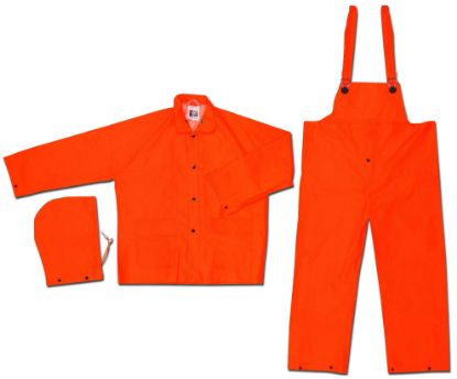 Picture of Mcr Safety Classic- .35Mm- Pvc/Poly- Suit 3 Pc Fluor Orange Part# - 2013M