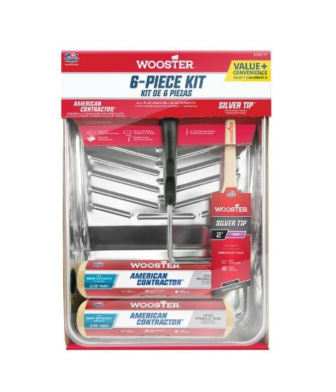 Picture of Wooster 9" American Contrctor 3/8 & Silver Tip Brush Kit Part# - 00R9620090