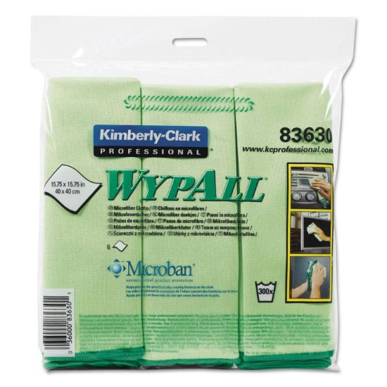 Picture of Kimberly-Clark Professional C- Wypall Microfiber Clogreen 6Wpr/Bg Part# - 83630