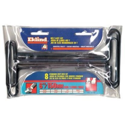 Picture of Eklind Tool 6" 10 Key Set T-Handle Hex Key Set 3/32"-3 Stand Part# - 30160