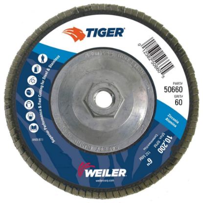 Picture of Weiler® 6" Diameter- 5/8-11 Arbor- 60 Grit Part# - 50660