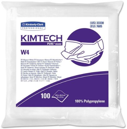 Picture of Kimberly-Clark Professional 11.5"X12" Crew Poly White Cleanroom Wipes 100/Bx Part# - 33330