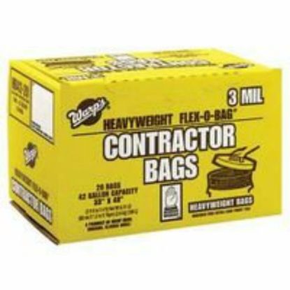 Picture of Warp Brothers 42Gal 3Mil Trash Can Liner Box/20 Bags Part# - Hbp42-20-R