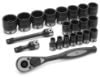 Picture of Grey Pneumatic 1/2" Dr. 22Pc Fractionalduo-Socket Set - 12 Poi Part# - 82222