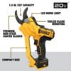 Picture of Dewalt® 20V Pruner W/2Ah Pack Part# - Dcpr320D1