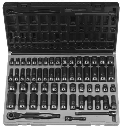 Picture of Grey Pneumatic 3/8" Dr. 59Pc Fract. & Metric Duo-Socket Set - 6 Part# - 81659Crd