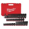 Picture of Milwaukee® Tool 43Pc Shockwave Imp Du 3/8" Dr Sae/Met Deep 6Ptsk Part# - 49-66-7009