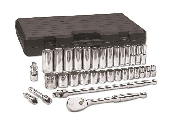 Picture of Gearwrench® 33Pc 1/2" Dr 6 Pt Std &Deep Sae Mech Tool Set Part# - 80715