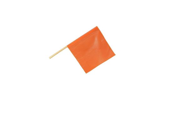 Picture of Cortina Orange Mesh Flag 18" W/30" Dowel Part# - 03-229-3407