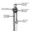 Picture of Jet S90-100-10  1 Ton Hand Chain Hoist W/ 10' Lift Part# - 101910