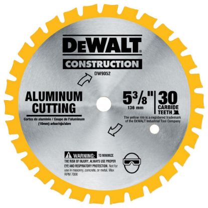 Picture of Dewalt® 5-3/8In 30T Alum Metalcutting 20Mm Arbor Part# - Dw9052