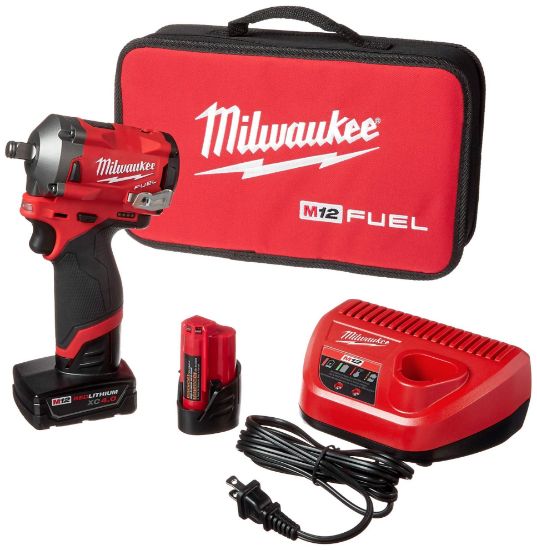 Picture of Milwaukee® Tool M12 Fuel Stubby 1/2" Impact Wrench Kit Part# - 2555-22