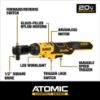 Picture of Dewalt® 20V Max 1/2" Ratchet Kitted - D1 Part# - Dcf512D1