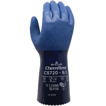 Picture of Showa® Disp Istant Nitrile- Fully Coated- Blu Dz12 Part# - Cs720Xxl-11