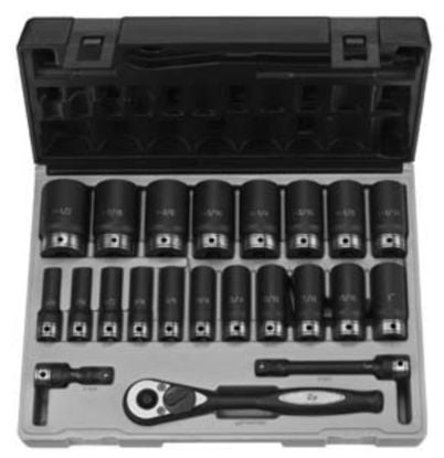 Picture of Grey Pneumatic 1/2" Dr. 22Pc Fractionaldeep Duo-Socket Set - 1 Part# - 82222D