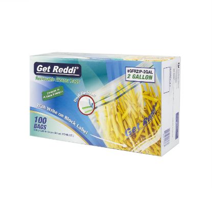 Picture of Get Reddi 13X15.6  2.7Mil  Clear Dbl Zip Freezer Bags  100 Part# - Gfrzip-2Gal