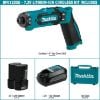 Picture of Makita® 7.2V Lith-Ion Cl 1/4" Hxdr Dr Kt W/Auto-Stop Cl Part# - Df012Dse