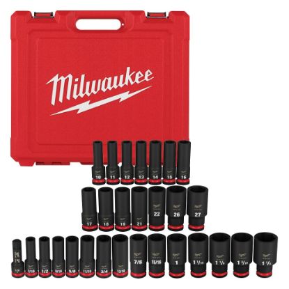 Picture of Milwaukee® Tool 29Pc Shockwave Imp Du 1/2" Dr Sae/Met De 6Ptskt Part# - 49-66-7016