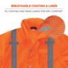 Picture of Ergodyne Glowear 8365 Class 3 Rain Jacket Orange Small Part# - 24312