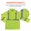 Picture of Ergodyne Glowear 8365 Class 3 Rain Jacket Lime Small Part# - 24322