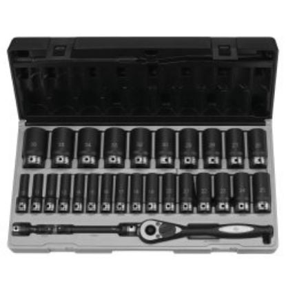 Picture of Grey Pneumatic 1/2" Dr. 29Pc Metric Deep Duo-Socket Set - 6 Pt. Part# - 82629Md