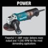 Picture of Makita® 4-1/2" / 5" Pdl Sw Ang Grinder /Ac/Dc Switch Part# - Ga5052