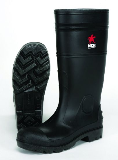 Picture of Mcr Safety 16" Pvc Knee Boot- Mens-Plain Toe- Black Part# - Pbp12011