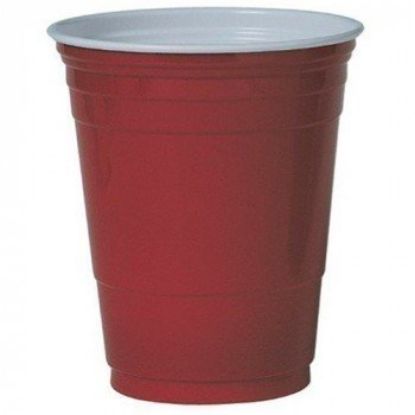 Picture of Dart® Container Corp. Cup Plastic Red 16 Oz Pk/50 Part# - Dccp16Rpk