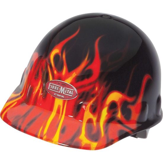 Picture of Honeywell Fibre-Metal® Fmx Flame Cap Style Hardhat W/3-R Ratchet Headba Part# - E2Rwx1