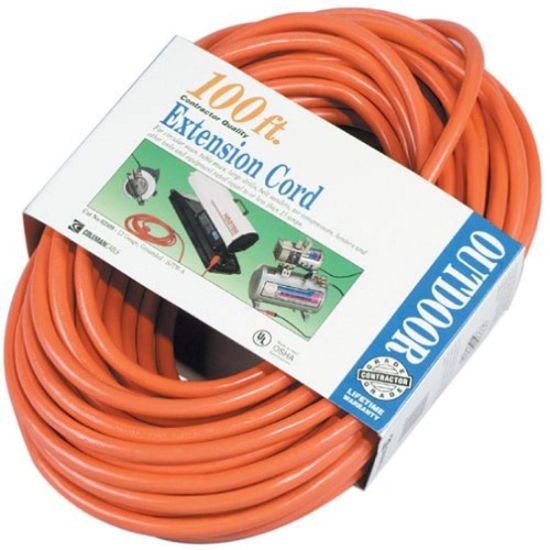 Picture of Southwire 100' 12/3 Yellow Extension Cord W/ Lighted End Part# - 2589Sw0002