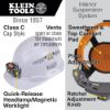 Picture of Klein Tools Hard Hat  Vented  Cap Style W/Rechg Headlamp  Wh Part# - 60113Rl