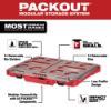 Picture of Milwaukee® Tool Packout Low-Profile Organizer Part# - 48-22-8431