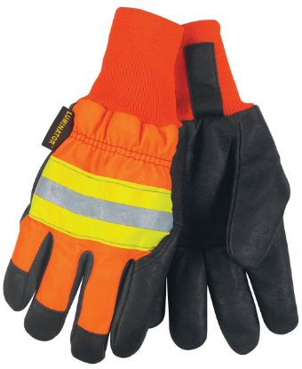 Picture of Mcr Safety Large Premium Grade Pigskin Luminator Glove  ... Part# - 34411L