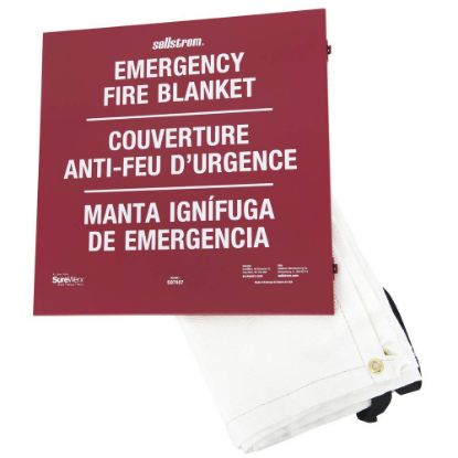 Picture of Sellstrom® Emer Fire Blanket W/ Metal Storage Cab 1 000F Part# - S97457