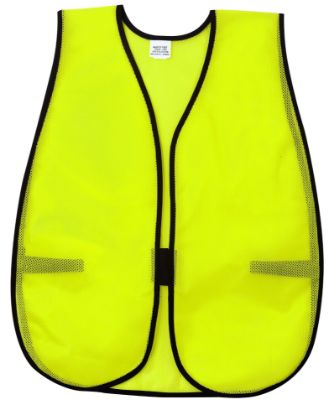 Picture of Mcr Safety Mesh Safety Vest Lime 18X 47 Part# - V200