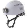 Picture of Klein Tools Safety Helmet  Vented-Clc  W/Rechg Hdlp  White Part# - 60150