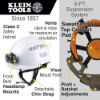 Picture of Klein Tools Safety Helmet  Vented-Clc  W/Rechg Hdlp  White Part# - 60150