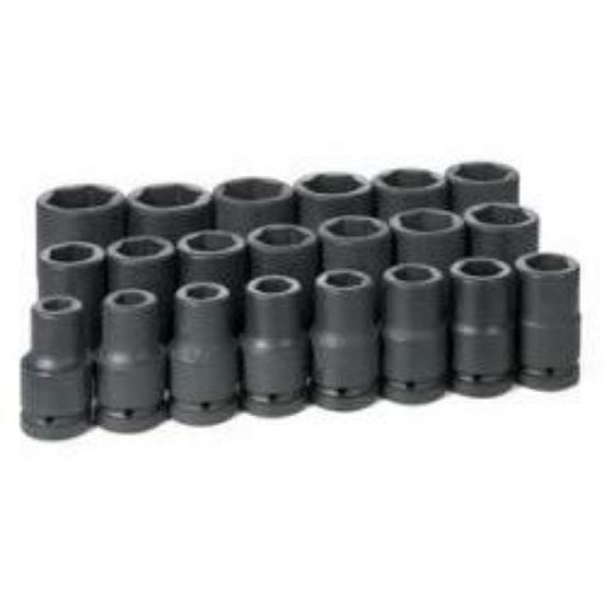 Picture of Grey Pneumatic 1" Dr. 21 Piece Deep Fractional Set 3/4" To 2" Part# - 9021D