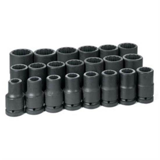 Picture of Grey Pneumatic 1" Dr. 21 Pc. Deep Fractional Set 3/4" To 2" - 1 Part# - 9121D