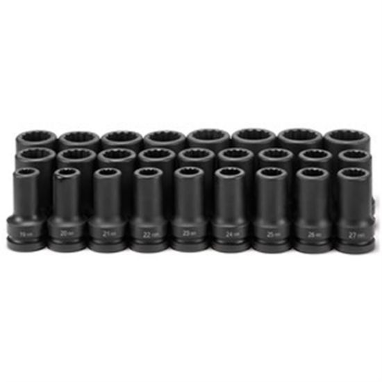 Picture of Grey Pneumatic 1" Dr. 26 Pc. Deep Metric Set 19Mm To 44Mm - 12 Part# - 9126Md