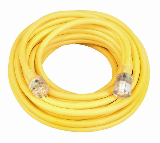 Picture of Southwire 50' 10/3 Sjtw-A Yellow Extension Cord W/Clear Pl Part# - 2688Sw0002