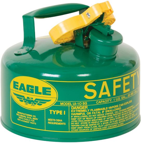 Picture of Eagle Ui10Sg Safety Can Green/Type 1 Part# - Ui10Sg