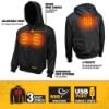 Picture of Dewalt® Heated Hoodie Sweatshirtw/O Btry-Blk-M Part# - Dchj067B-M