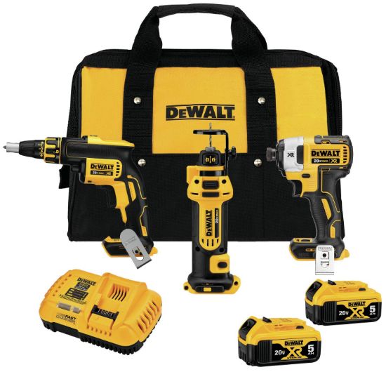 Picture of Dewalt® Dewalt 20V Screwgun/Cutout Tool/Impact Tool Kit Part# - Dck301P2