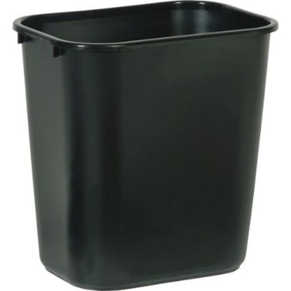 Picture of Rubbermaid Commercial Wasterbasket Small Rect14Qt/13L Bla Part# - Fg295500Bla