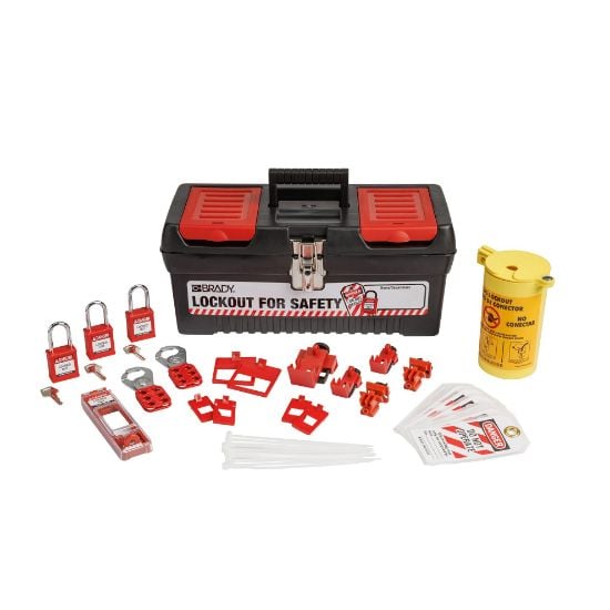 Picture of Brady® Elec Loto Kt W/Nylon Padlocks In Toolbox 3Locks Part# - 153670